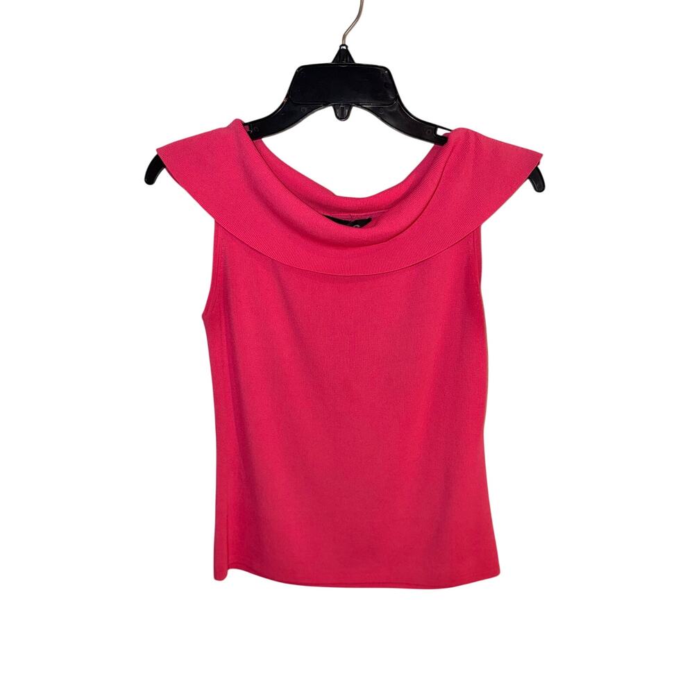 J.A.C. Women’s Medium Hot Pink Knit Cowl Neck Sleeveless Top